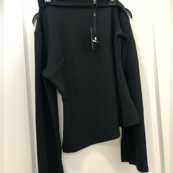 Elasticity Elegant Asymmetrical Tight Long Sleeve shirt - Picture 5 of 7